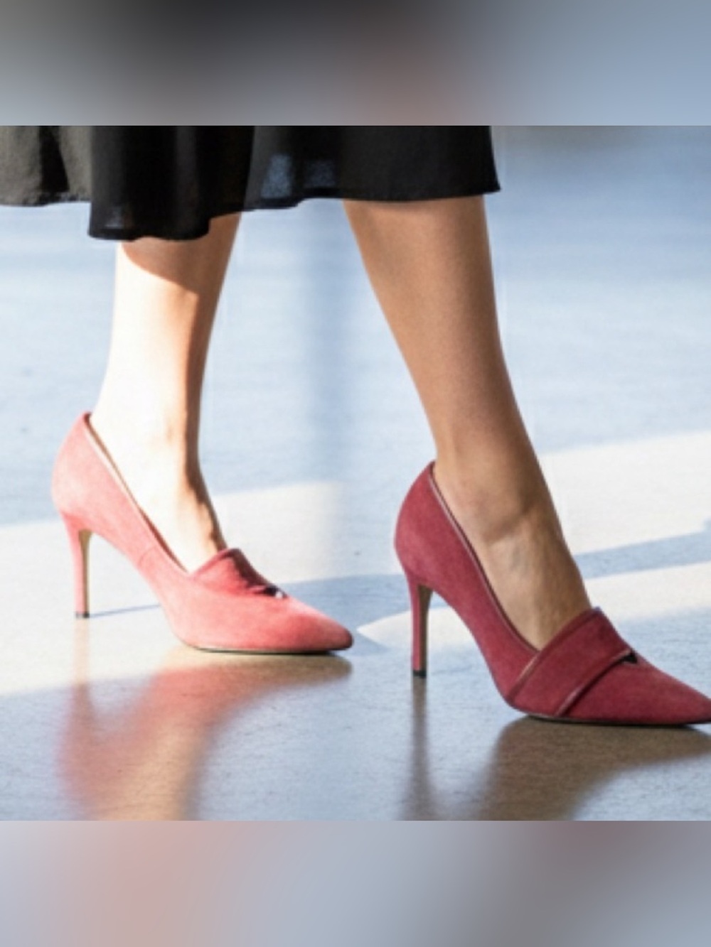White House Black Market Magenta Pink Suede Criss Cross Pointed Toe Pumps 7.5M